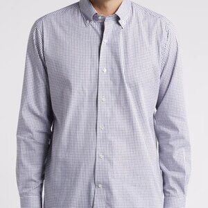Peter Millar Crown Crafted Flex Check Button-Down Shirt